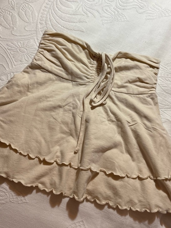 wild fable Dresses & Skirts - Cream Mini Skirt with scalloped edges